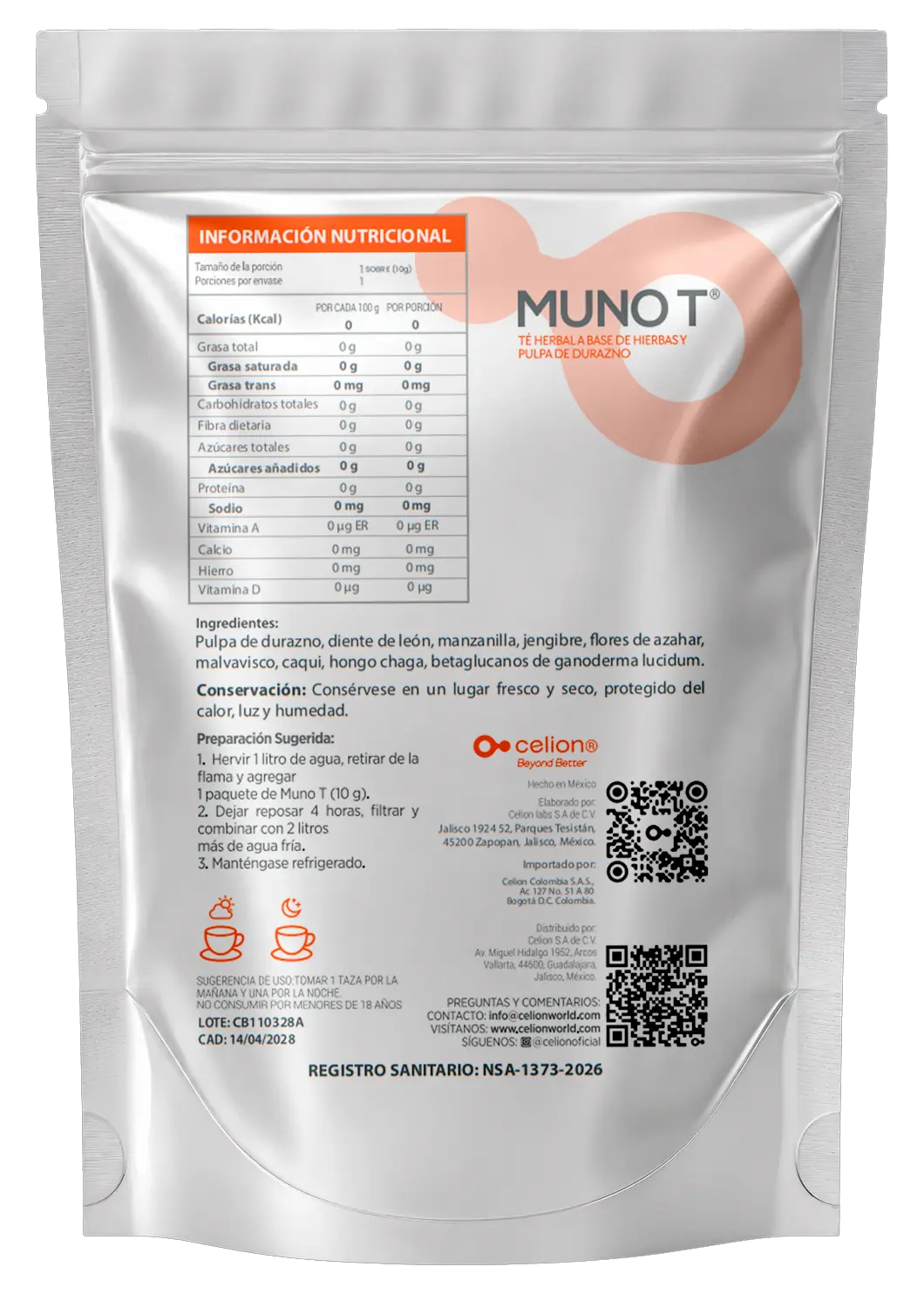 MUNO T — Información Nutricional